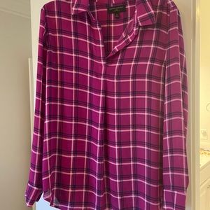 Banana Republic Boyfriend Fit Plaid Blouse